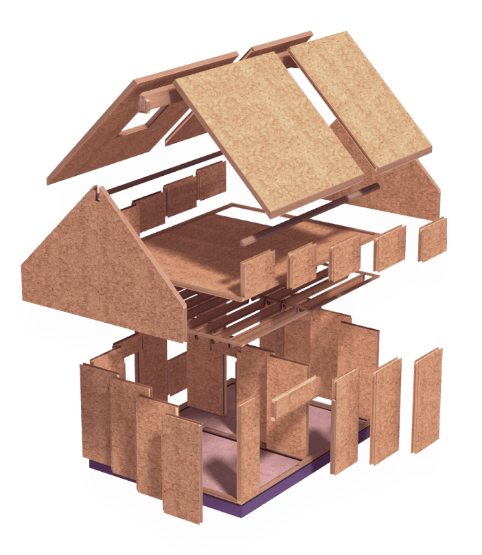 Схема дома из сип-панелей
